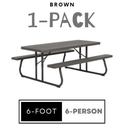 Lifetime 60112 6-Foot Classic Folding Picnic Table (1-Pack)